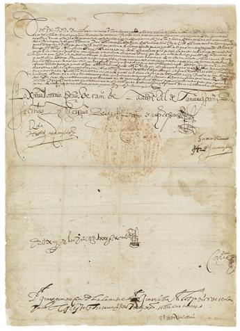 (MEXICAN MANUSCRIPTS.) Royal order to reinstate lands to Indians which had been unfairly taken by the Spanish.